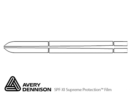 Cadillac CT6 2016-2018 Avery Dennison Clear Bra Door Cup Paint Protection Kit Diagram