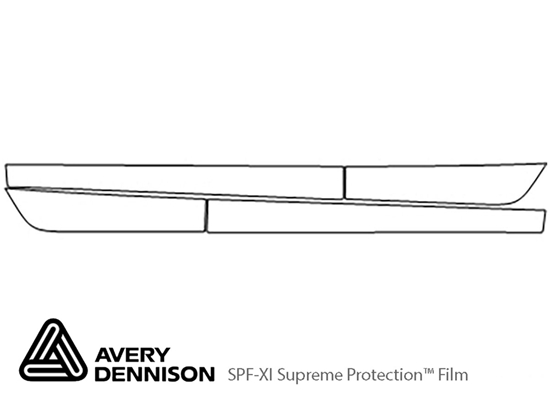 Cadillac CTS 2008-2013 Avery Dennison Clear Bra Door Cup Precut PPF Diagram