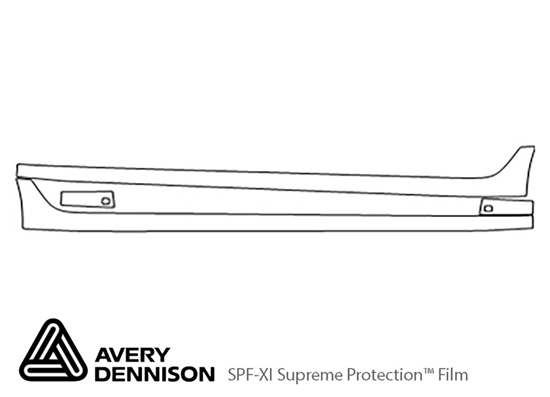 Cadillac CTS 2008-2013 Avery Dennison Clear Bra Door Cup Paint Protection Kit Diagram