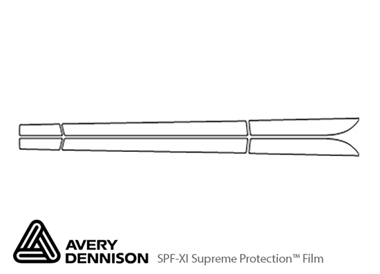 Cadillac CTS 2014-2017 Avery Dennison Clear Bra Door Cup Paint Protection Kit Diagram