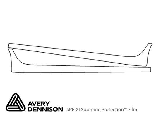 Cadillac CTS 2014-2017 Avery Dennison Clear Bra Door Cup Paint Protection Kit Diagram