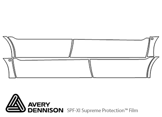 Cadillac DTS 2006-2011 Avery Dennison Clear Bra Door Cup Paint Protection Kit Diagram