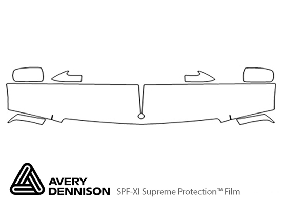 Cadillac Deville 1997-1999 Avery Dennison Clear Bra Hood Paint Protection Kit Diagram