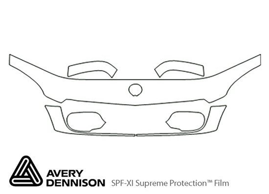 Cadillac Deville 2000-2004 Avery Dennison Clear Bra Hood Paint Protection Kit Diagram