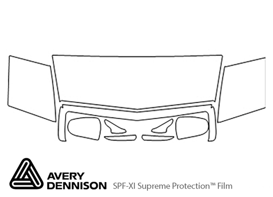 Cadillac Eldorado 1992-2001 Avery Dennison Clear Bra Hood Paint Protection Kit Diagram