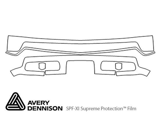 Cadillac Escalade 2002-2006 Avery Dennison Clear Bra Bumper Paint Protection Kit Diagram