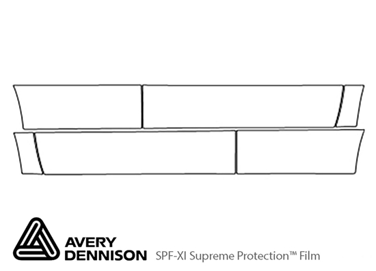 Cadillac Escalade 2007-2014 Avery Dennison Clear Bra Door Cup Paint Protection Kit Diagram