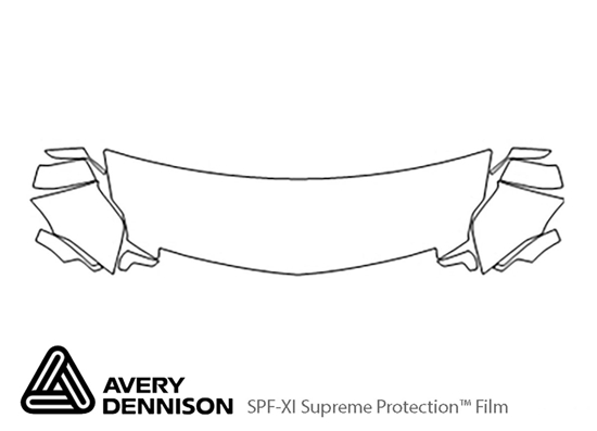 Cadillac Escalade 2015-2024 Avery Dennison Clear Bra Hood Paint Protection Kit Diagram