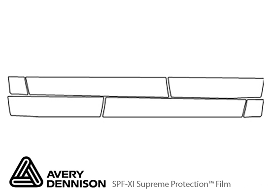 Cadillac Escalade 2015-2020 Avery Dennison Clear Bra Door Cup Paint Protection Kit Diagram