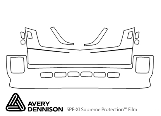 Cadillac SRX 2004-2006 Avery Dennison Clear Bra Bumper Paint Protection Kit Diagram