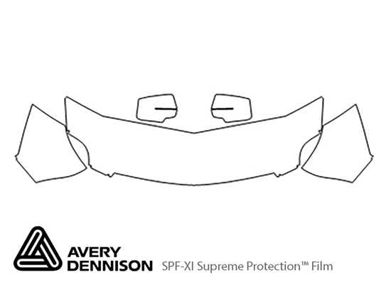 Cadillac SRX 2004-2009 Avery Dennison Clear Bra Hood Paint Protection Kit Diagram