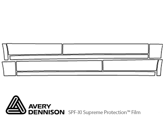 Cadillac SRX 2004-2009 Avery Dennison Clear Bra Door Cup Paint Protection Kit Diagram