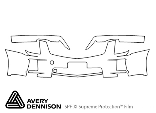 Cadillac SRX 2007-2009 Avery Dennison Clear Bra Bumper Paint Protection Kit Diagram