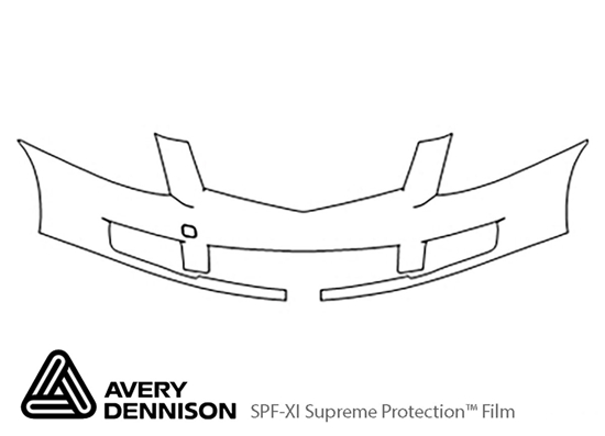 Cadillac SRX 2010-2016 Avery Dennison Clear Bra Bumper Paint Protection Kit Diagram