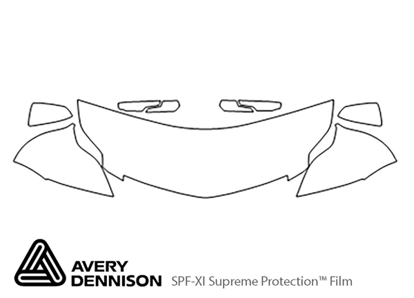 ##LONGDESCRIPTIONNAME2## Avery Dennison Clear Bra Hood Paint Protection Kit Diagram