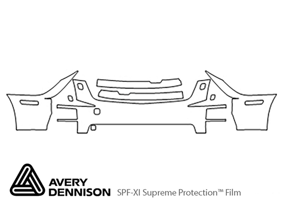 Cadillac STS 2005-2007 Avery Dennison Clear Bra Bumper Paint Protection Kit Diagram