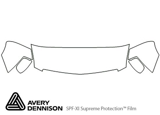 Cadillac STS 2005-2011 Avery Dennison Clear Bra Hood Paint Protection Kit Diagram