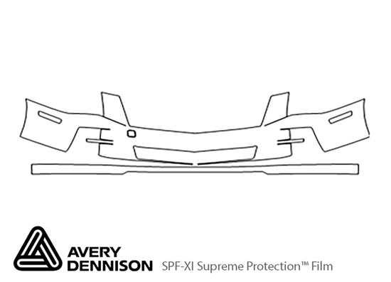 Cadillac STS 2008-2011 Avery Dennison Clear Bra Bumper Paint Protection Kit Diagram