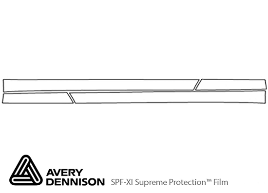 Cadillac XLR 2004-2009 Avery Dennison Clear Bra Door Cup Paint Protection Kit Diagram