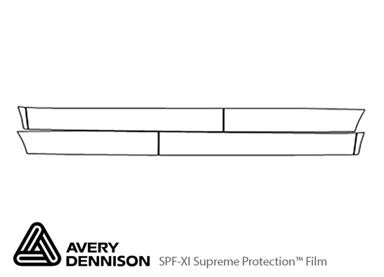 Cadillac XT4 2019-2023 Avery Dennison Clear Bra Door Cup Paint Protection Kit Diagram