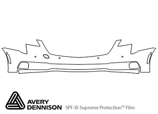 Cadillac XTS 2018-2019 Avery Dennison Clear Bra Bumper Paint Protection Kit Diagram