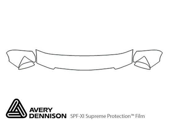 Chevrolet Avalanche 2007-2013 Avery Dennison Clear Bra Hood Paint Protection Kit Diagram