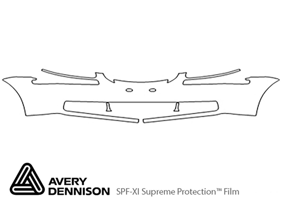 Chevrolet Aveo 2004-2006 Avery Dennison Clear Bra Bumper Paint Protection Kit Diagram