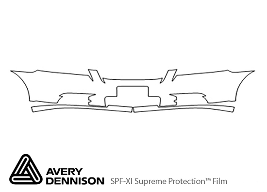 Chevrolet Aveo 2007-2011 Avery Dennison Clear Bra Bumper Paint Protection Kit Diagram