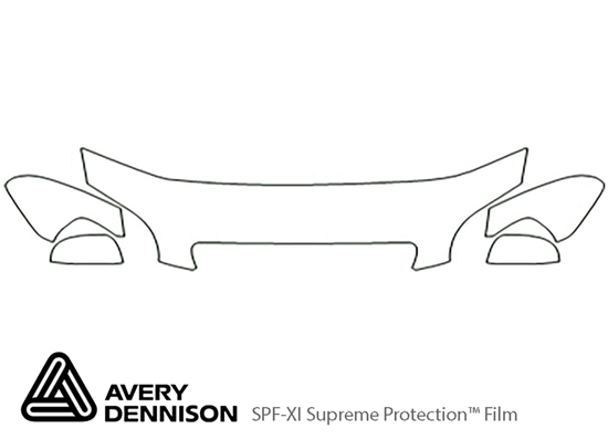 Chevrolet Aveo 2007-2011 Avery Dennison Clear Bra Hood Paint Protection Kit Diagram