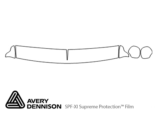 Chevrolet Blazer 1994-1996 Avery Dennison Clear Bra Hood Paint Protection Kit Diagram