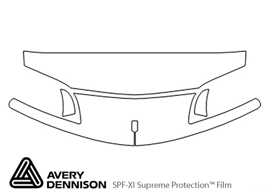 Chevrolet Camaro 1993-1997 Avery Dennison Clear Bra Hood Paint Protection Kit Diagram