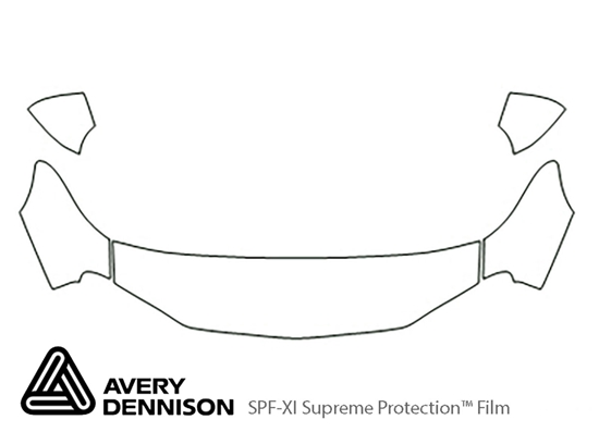 Chevrolet Camaro 1998-2002 Avery Dennison Clear Bra Hood Paint Protection Kit Diagram