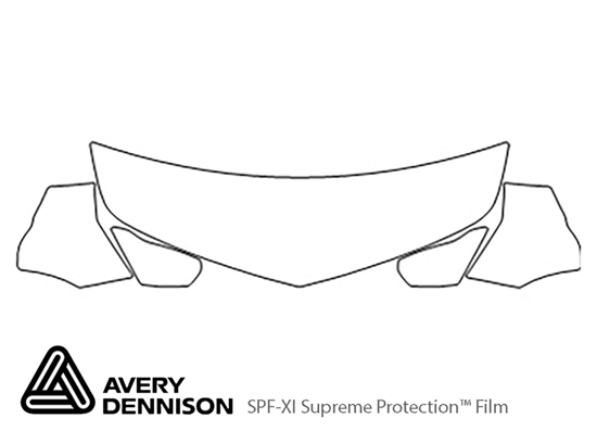 Chevrolet Camaro 2010-2013 Avery Dennison Clear Bra Hood Paint Protection Kit Diagram