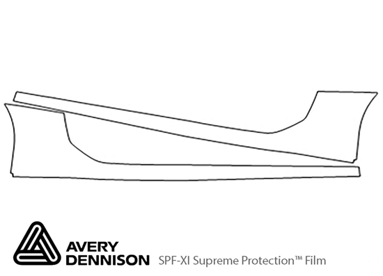 Chevrolet Camaro 2016-2018 Avery Dennison Clear Bra Door Cup Paint Protection Kit Diagram