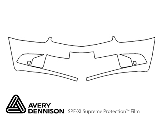 Chevrolet Cavalier 2003-2005 Avery Dennison Clear Bra Bumper Paint Protection Kit Diagram