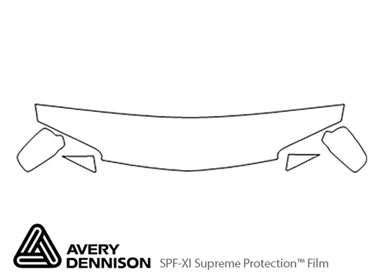 Chevrolet Cavalier 2003-2005 Avery Dennison Clear Bra Hood Paint Protection Kit Diagram