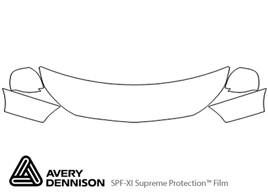 Chevrolet City Express 2015-2018 Avery Dennison Clear Bra Hood Paint Protection Kit Diagram