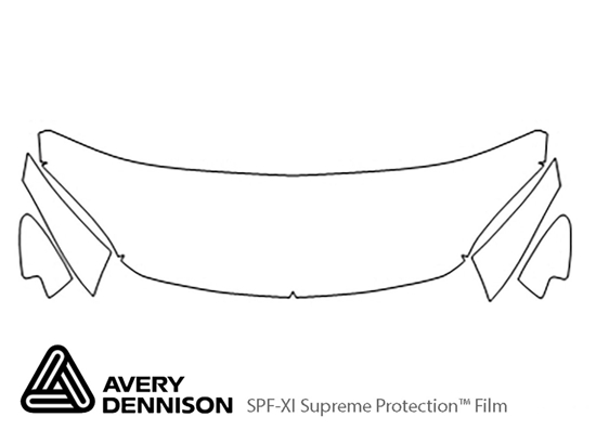 Chevrolet Cobalt 2005-2010 Avery Dennison Clear Bra Hood Paint Protection Kit Diagram