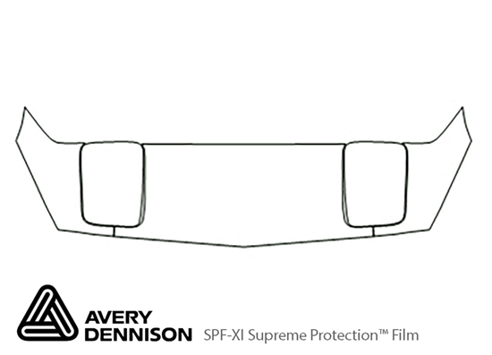 Chevrolet Corvette 1993-1996 Avery Dennison Clear Bra Hood Paint Protection Kit Diagram