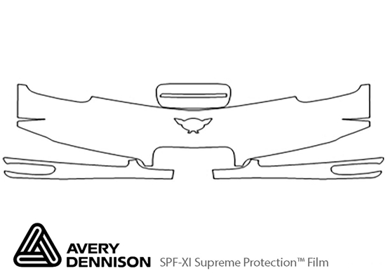 Chevrolet Corvette 1997-2004 Avery Dennison Clear Bra Bumper Paint Protection Kit Diagram