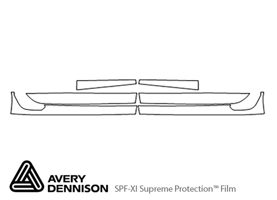 Chevrolet Corvette 1997-2004 Avery Dennison Clear Bra Door Cup Paint Protection Kit Diagram