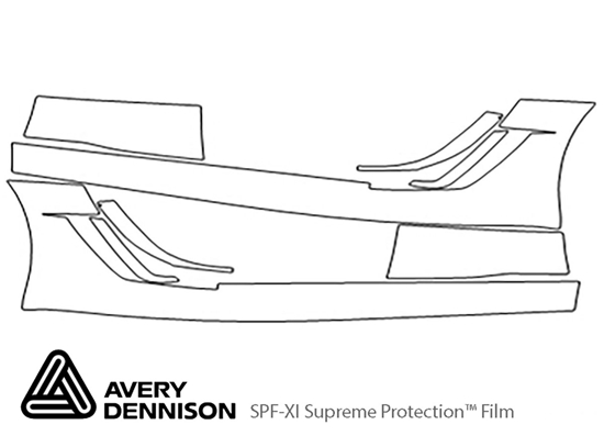 Chevrolet Corvette 2014-2019 Avery Dennison Clear Bra Door Cup Paint Protection Kit Diagram