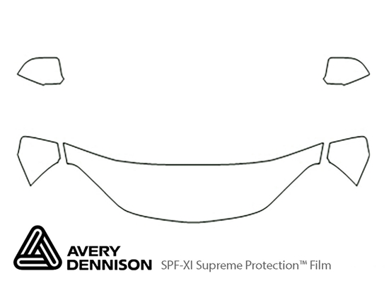 Chevrolet Equinox 2005-2009 Avery Dennison Clear Bra Hood Paint Protection Kit Diagram