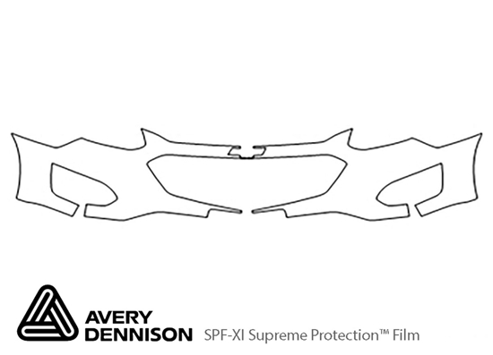 Chevrolet Equinox 2016-2017 Avery Dennison Clear Bra Bumper Paint Protection Kit Diagram