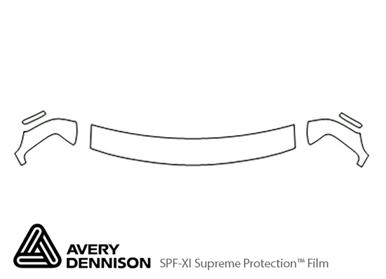 Chevrolet Express 1996-2002 Avery Dennison Clear Bra Hood Paint Protection Kit Diagram