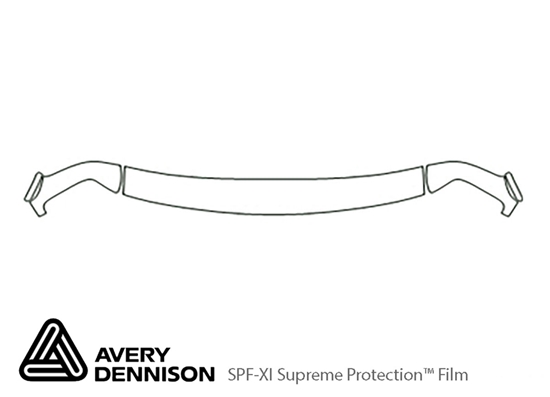 Chevrolet Express 2003-2004 Avery Dennison Clear Bra Hood Paint Protection Kit Diagram