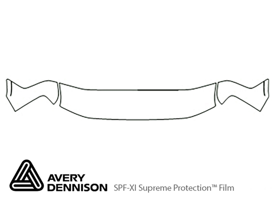 Chevrolet Express 2005-2021 Avery Dennison Clear Bra Hood Paint Protection Kit Diagram