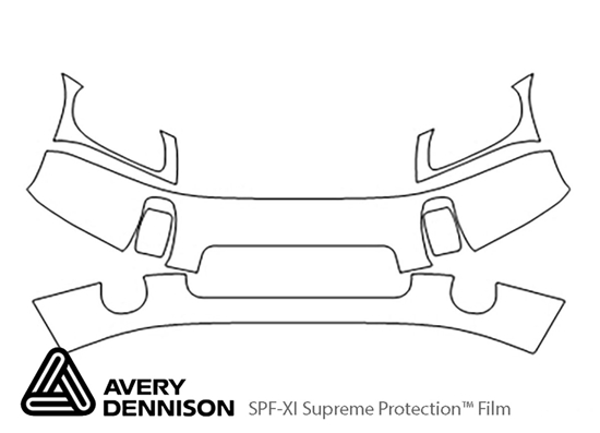 Chevrolet HHR 2006-2011 Avery Dennison Clear Bra Bumper Paint Protection Kit Diagram