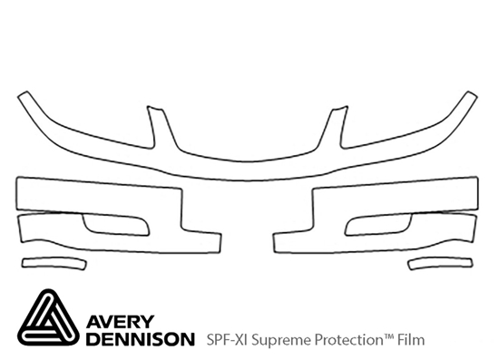 Chevrolet Impala 2000-2005 Avery Dennison Clear Bra Bumper Paint Protection Kit Diagram