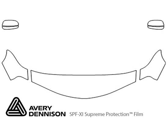 Chevrolet Impala 2000-2005 Avery Dennison Clear Bra Hood Paint Protection Kit Diagram